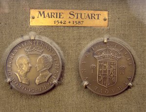 Pièce de monnaie frappée après le mariage de Marie Stuart (1542-87) et François II (1544-60) 1588