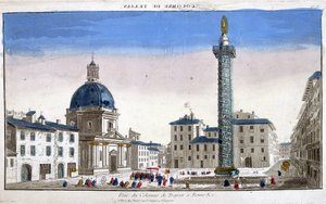 Vue de la colonne Trajane (Colonna Traiana) à Rome - gravure