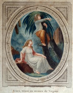 Allez, aidez Virginie. Illustration pour le roman « Paul et Virginie » de Bernardin de Saint Pierre (1737-1814). Gravure de 1790. La Rochelle, Musée du Nouveau Monde - French School