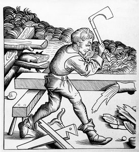 Compagnon du Devoir ou Compagnon de la grande hache, charpentier, fin du 15e siècle - French School