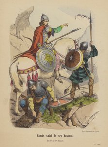 Comte suivi de ses Vassaux, du 8e au 9e siècle