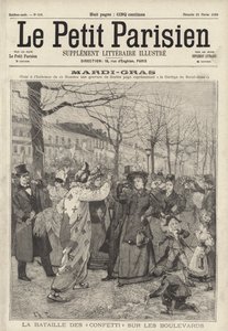 Bataille de confettis sur les boulevards de Paris lors du Mardi Gras