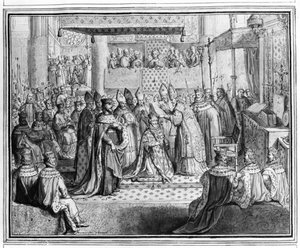 Consécration et couronnement de Henri IV (1553-1610) à la cathédrale de Chartres le 27 janvier 1594 (détail)