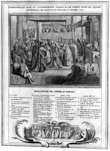 Consécration et Couronnement de Henri IV (1553-1610) à la Cathédrale de Chartres le 27 janvier 1594, fin du 16ème siècle