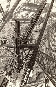Construction de la tour Eiffel, Paris