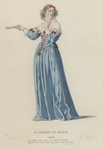 Corneille, La Galerie Du Palais, Acte II, Scène IX (gravure en couleur)