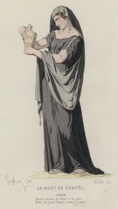 Corneille, La Mort de Pompée, Acte V, Scène I (gravure en couleur)
