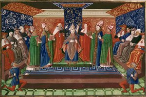 Couronnement du Pape Boniface IX, des Chroniques de Froissart, Vol IV