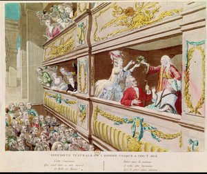 Couronnement de Voltaire au Théâtre Français (gravure) - French School