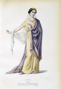 Costume pour le personnage de Phèdre dans la pièce du même nom de Jean Racine (1639-1699) 19ème siècle Paris, Comédie-Française