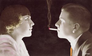 Couple avec une cigarette, 1917