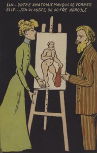 Couple avec un chevalet
