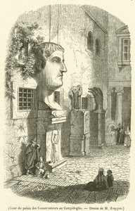 Cour du palais des Conservateurs au Campidoglio - French School