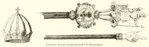 Couronne, Sceptre et main de justice de Charlemagne