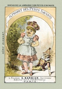 Couverture - Quand nous rions comme le bébé du titre, nous disons A A A A A A A A A - dans « Alphabet des petits savants », fin du XIXe siècle - French School