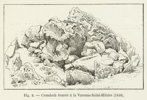 Cromlech trouvé à la Varenne-Saint-Hilaire, 1858 - French School