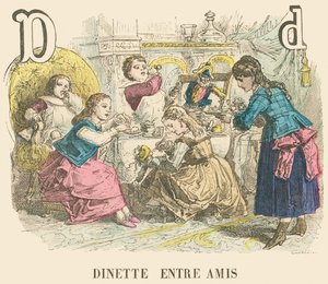 D : Dînette avec des amis - French School