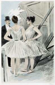 Danseurs dans les coulisses du théâtre - dans « Nos contemporains » par Octave Uzanne - French School