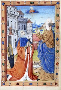 David en prière, avec le prophète Nathan, 15e siècle