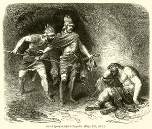 David épargne Saül à Engaddi - French School