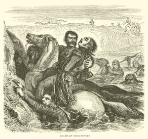 Mort de Poniatowski (gravure) - French School