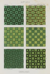Carreaux décoratifs du 14e siècle