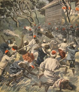 Défaite des Sakalava, Madagascar, illustration du Petit Journal : Supplément illustré, 3 avril 1898