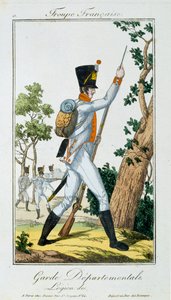 Garde Départementale, de Troupes Françaises, pub. chez Basset, Paris, vers 1790