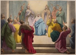 La descente du Saint-Esprit, illustration du catéchisme L
