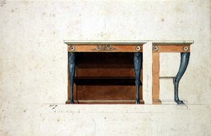 Conception pour une console Directoire, vers 1795 - French School