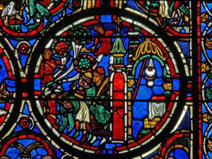 (détail) de la Passion : Christ accueilli à son entrée à Jérusalem
