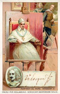 Diego Velasquez, peintre espagnol, et portrait du Pape Innocent X - French School