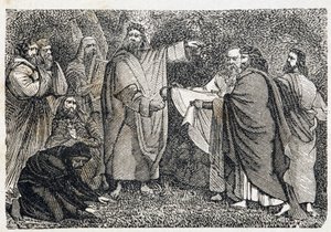 Druides cueillant du gui - dans "Paris à travers les siècles" - French School