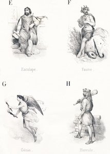 Aesculapius, Fauna, Génie, Hercule - French School