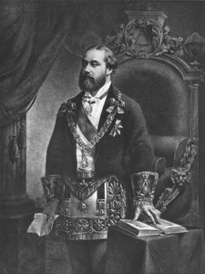 Édouard (1841-1910) Prince de Galles, plus tard Édouard VII, en tant que Grand Maître de la Franc-maçonnerie, 1884