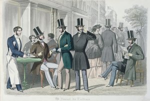 Jeunes Hommes Élégants sur la Terrasse d