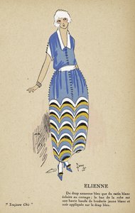 Elienne, from Toujours Chic, pub.1921-22 (pochoir print) - French School
