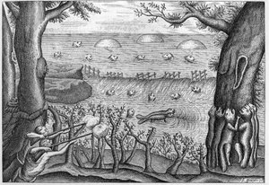 Gravure de 1738 dans « Les aventures de Claude Lebeau » (Sr c Le Beau) 1738. - French School