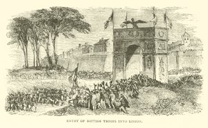 Entrée des troupes britanniques à Lisbonne (gravure) - French School