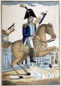 Portrait équestre du général Lafayette, commandant en chef de la Garde nationale de France - French School