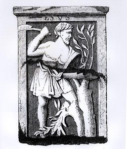 Esus, le grand dieu de la nature, illustration de Science et Littérature au Moyen Âge et à la Renaissance, écrit et gravé par Paul Lacroix, 1878 - French School