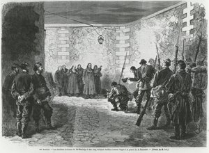 Exécution de Georges Darboy, 24 mars 1871 (gravure) - French School
