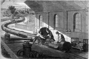 Expérience de transport de courrier par tubes atmosphériques, Angleterre