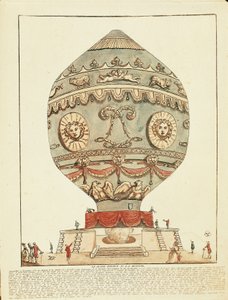 Expérience des frères Montgolfier avec un ballon à air chaud au château de La Muette, 21 novembre - French School