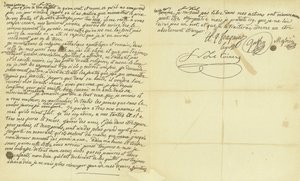 Fac-similé du testament de Marie-Antoinette - French School