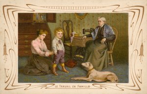 Travail familial (chromolitho)