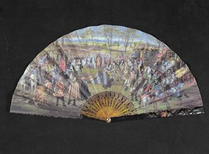 Éventail représentant le mariage de Louis de France et Marie-Anne de Bavière à Vitry-le-François en 1680