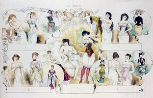 Planche de mode pour La Vie Parisienne représentant des corsets, c.1870 - French School