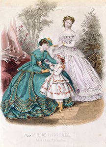 Planche de mode de La Mode Illustrée, 1865 - French School