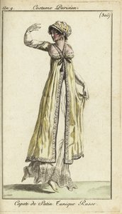 Femme à la mode dansant à un bal - French School